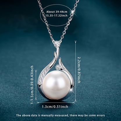 Pearl Teardrop Necklace and Earring Set